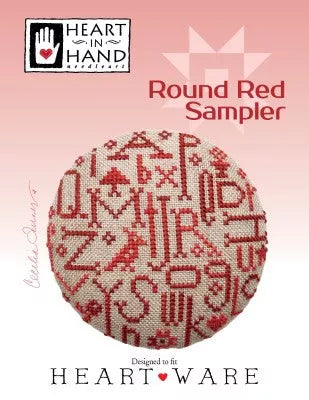 Round Red Sampler - Heart In Hand Needleart, Needlecraft Patterns, Needlecraft Patterns, The Crafty Grimalkin - A Cross Stitch Store