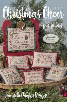 Christmas Cheer Pin Pillows - Jeannette Douglas - Cross Stitch Pattern, Needlecraft Patterns, The Crafty Grimalkin - A Cross Stitch Store