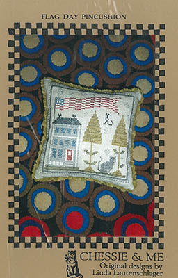 Flag Day Pin Cushion - Chessie and Me - Cross Stitch Pattern, Needlecraft Patterns, The Crafty Grimalkin - A Cross Stitch Store