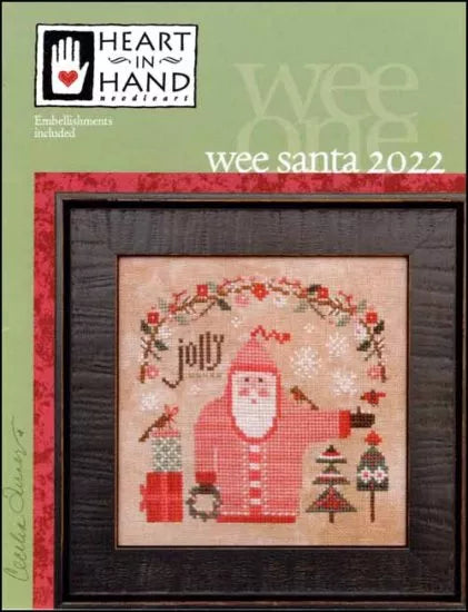 Wee One Wee Santa 2022 - Heart In Hand Needleart - Cross Stitch Pattern, Needlecraft Patterns, Needlecraft Patterns, The Crafty Grimalkin - A Cross Stitch Store