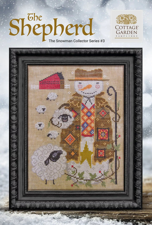 The Shepard #3 -  The Snowman Collector's Series 2022-2023 - Cottage Garden Samplings - Cross Stitch Pattern, Needlecraft Patterns, Needlecraft Patterns, The Crafty Grimalkin - A Cross Stitch Store
