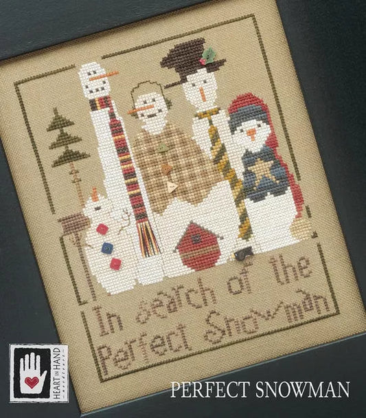 Perfect Snowman - Heart In Hand Needleart - Cross Stitch Pattern, Needlecraft Patterns, Needlecraft Patterns, The Crafty Grimalkin - A Cross Stitch Store
