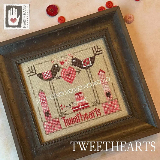 Tweethearts - Heart In Hand Needleart - Cross Stitch Pattern, Needlecraft Patterns, Needlecraft Patterns, The Crafty Grimalkin - A Cross Stitch Store