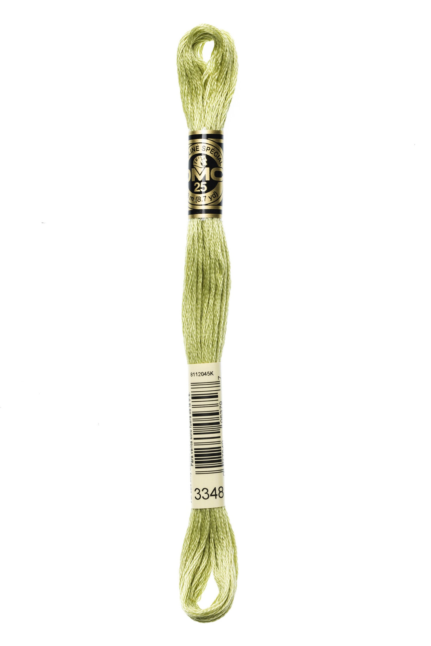 DMC 3348 - Yellow Green - Light - DMC 6 Strand Embroidery Thread, Thread & Floss, Thread & Floss, The Crafty Grimalkin - A Cross Stitch Store