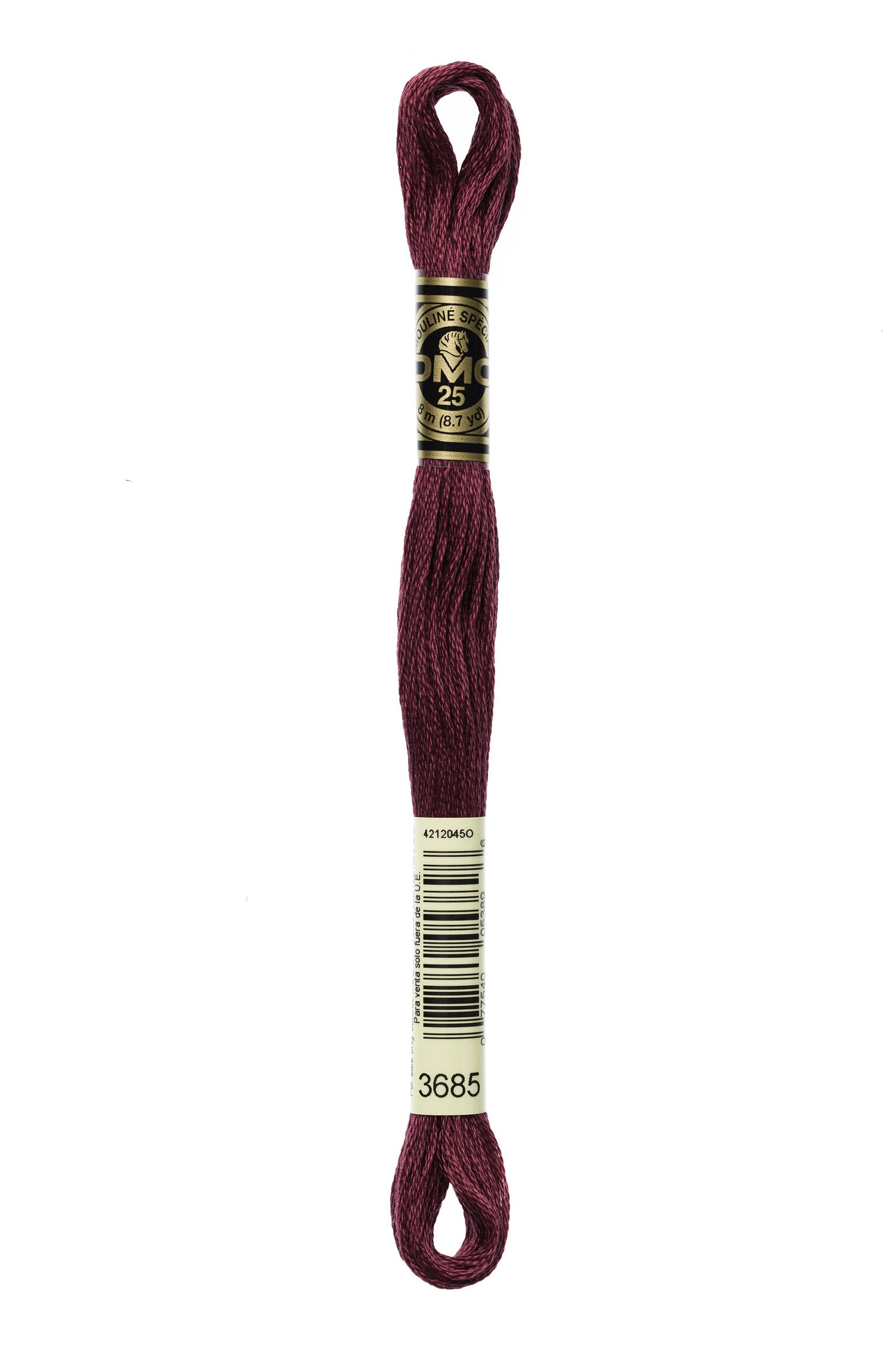 DMC 3685 - Mauve - Very Dark - DMC 6 Strand Embroidery Thread, Thread & Floss, Thread & Floss, The Crafty Grimalkin - A Cross Stitch Store