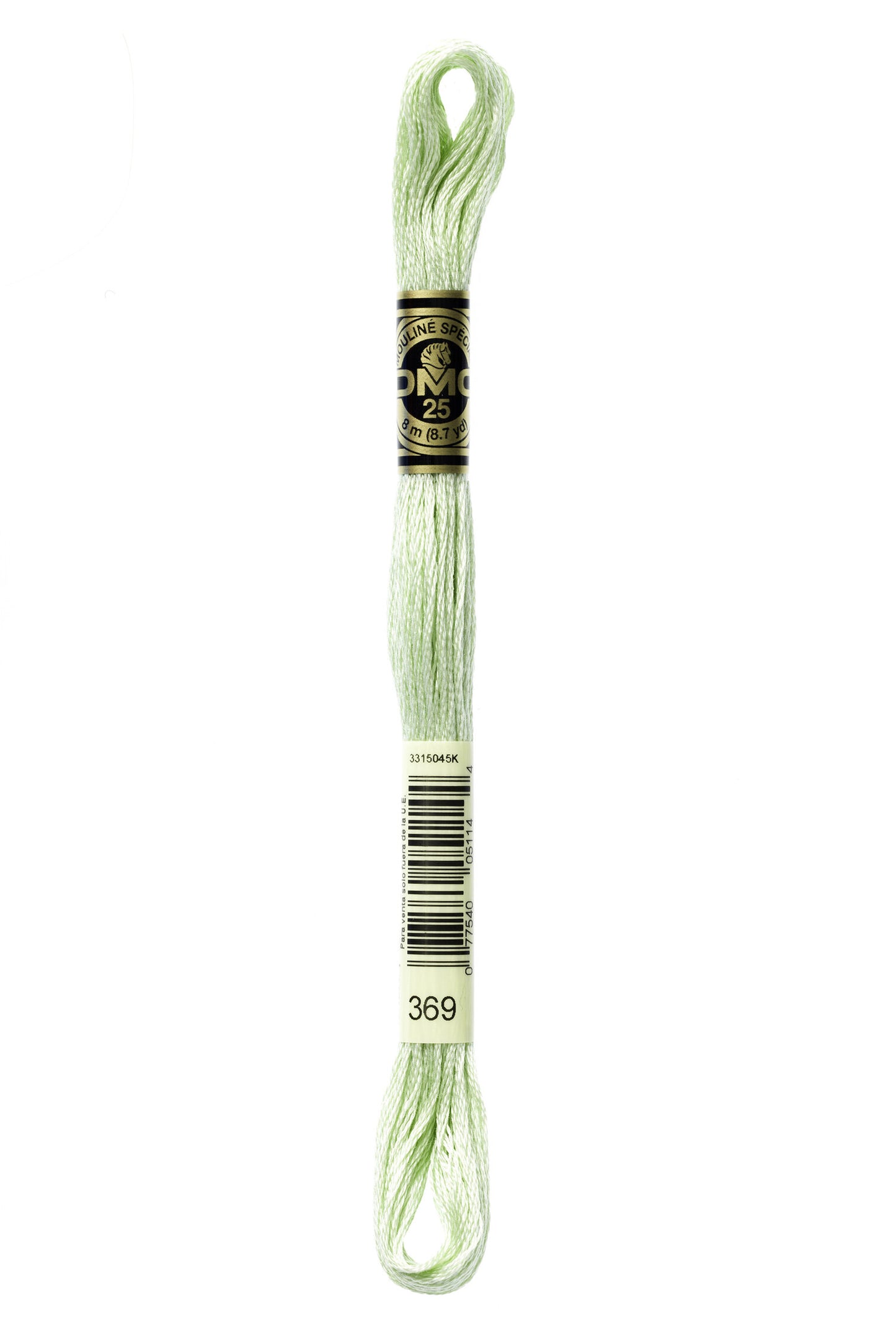 DMC 369 - Pistachio Green - Very Light - DMC 6 Strand Embroidery Thread, Thread & Floss, Thread & Floss, The Crafty Grimalkin - A Cross Stitch Store