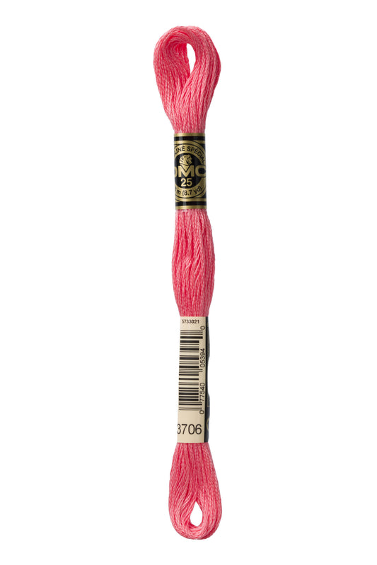 DMC 3706 - Melon - Medium - DMC 6 Strand Embroidery Thread, Thread & Floss, Thread & Floss, The Crafty Grimalkin - A Cross Stitch Store