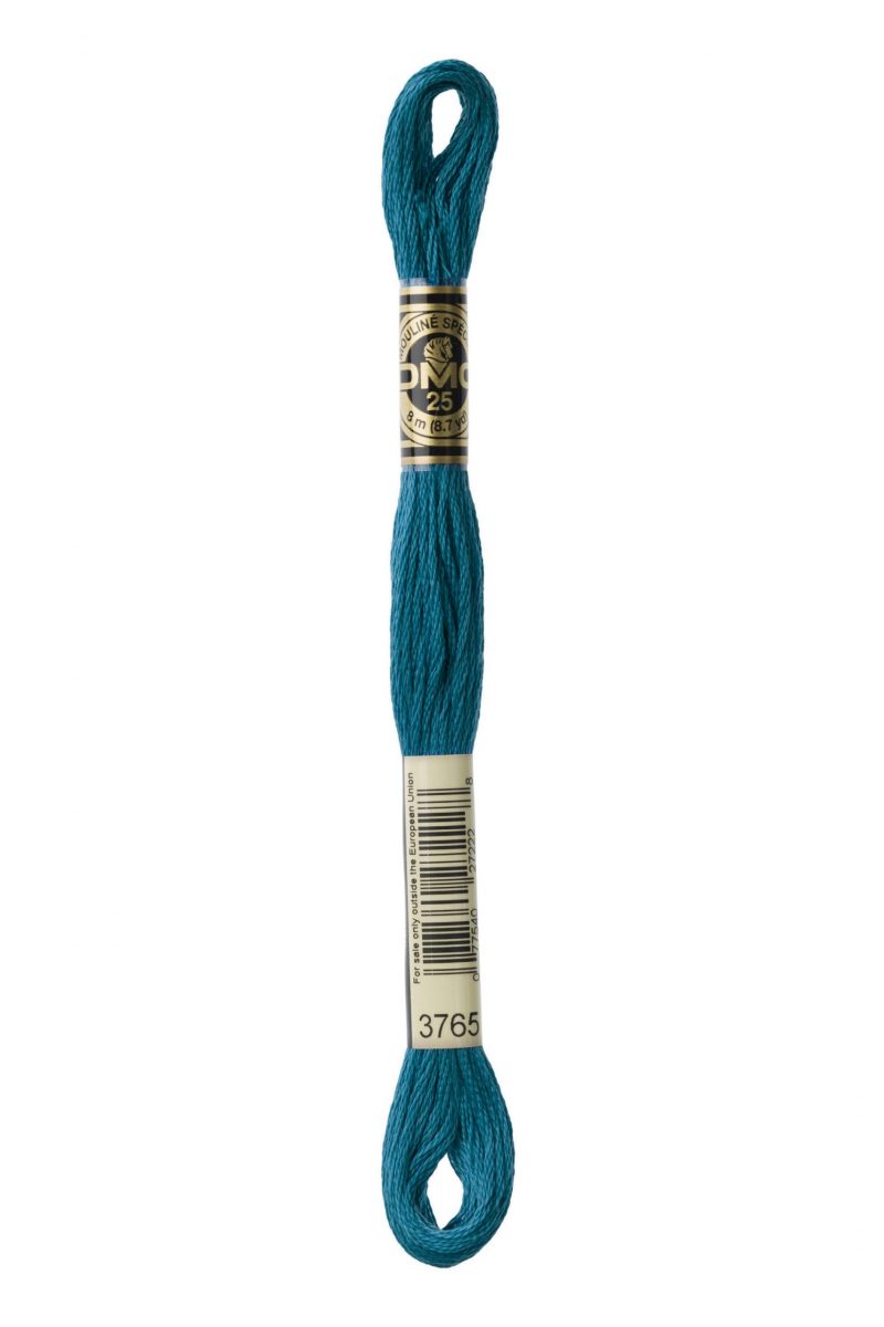 DMC 3765 - Peacock Blue - Very Dark - DMC 6 Strand Embroidery Thread, Thread & Floss, Thread & Floss, The Crafty Grimalkin - A Cross Stitch Store