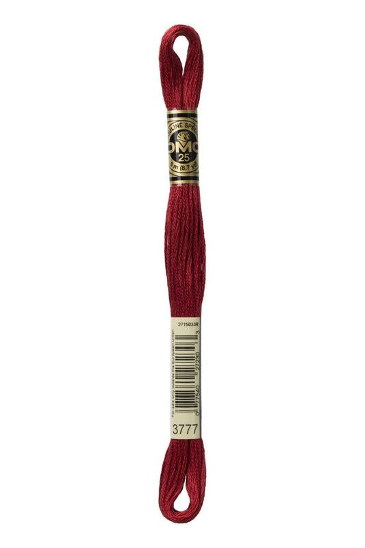 DMC 3777 - Terra Cotta - Very Dark - DMC 6 Strand Embroidery Thread, Thread & Floss, Thread & Floss, The Crafty Grimalkin - A Cross Stitch Store