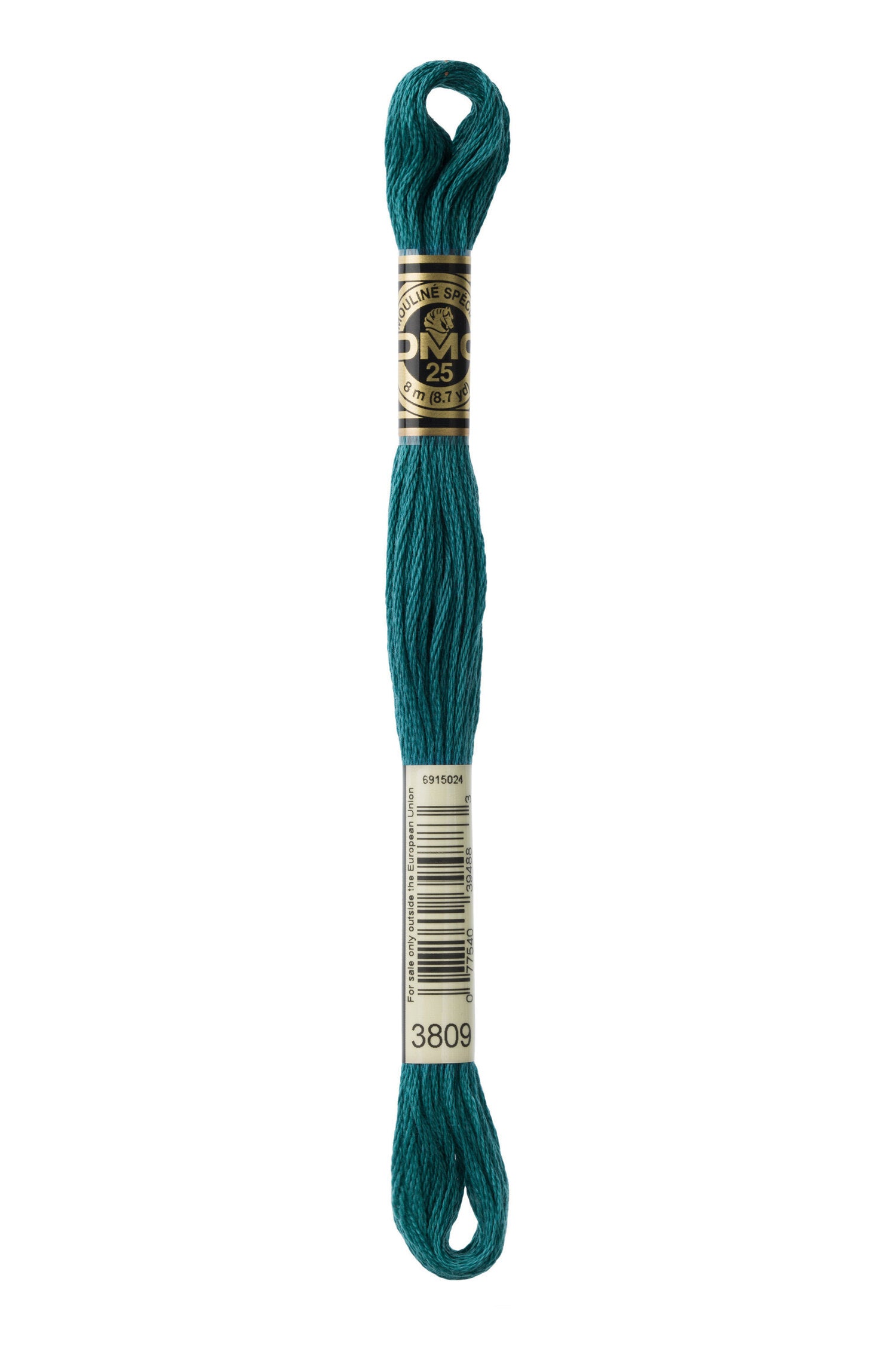 DMC 3809 - Turquoise - Very Dark - DMC 6 Strand Embroidery Thread, Thread & Floss, Thread & Floss, The Crafty Grimalkin - A Cross Stitch Store