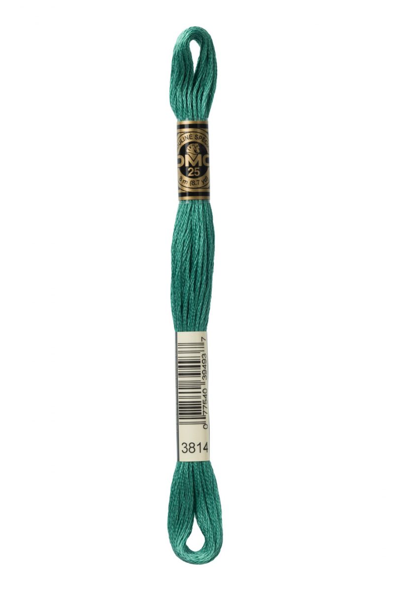 DMC 3814 - Aquamarine - DMC 6 Strand Embroidery Thread, Thread & Floss, Thread & Floss, The Crafty Grimalkin - A Cross Stitch Store