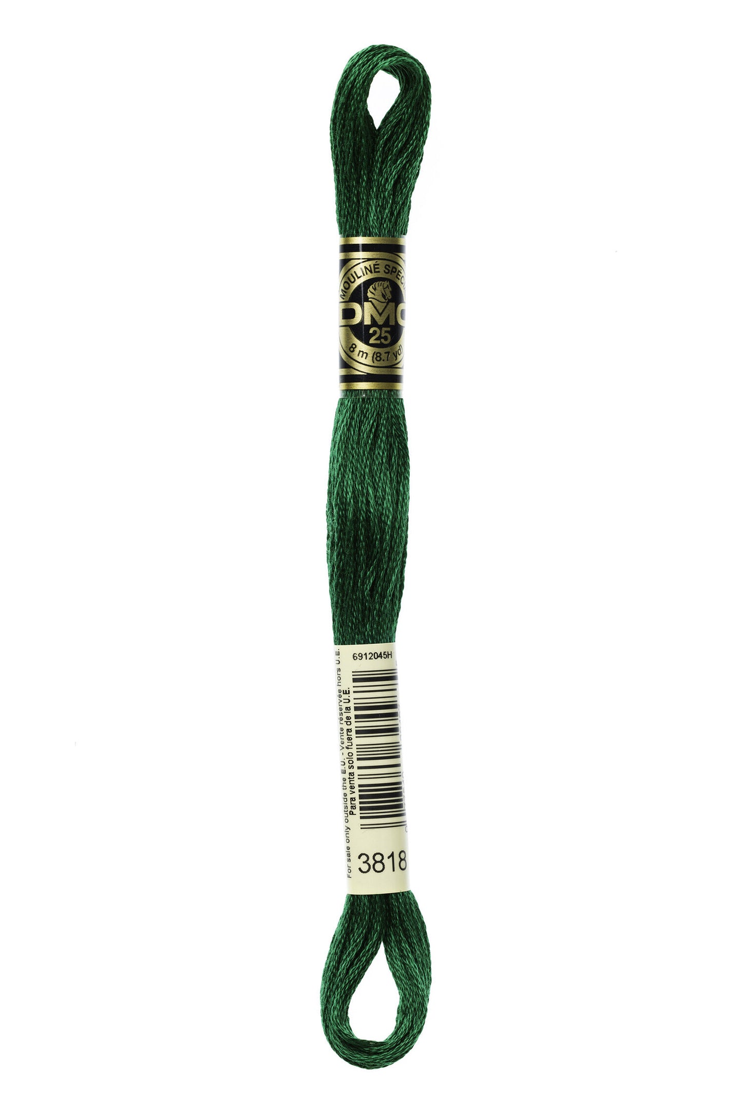 DMC 3818 - Emerald Green - Ultra Very Dark - DMC 6 Strand Embroidery Thread, Thread & Floss, Thread & Floss, The Crafty Grimalkin - A Cross Stitch Store