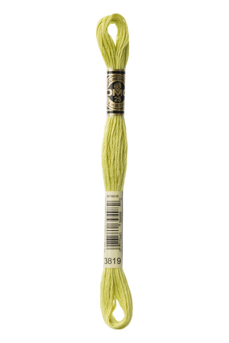 DMC 3819 - Moss Green - Light - DMC 6 Strand Embroidery Thread, Thread & Floss, Thread & Floss, The Crafty Grimalkin - A Cross Stitch Store