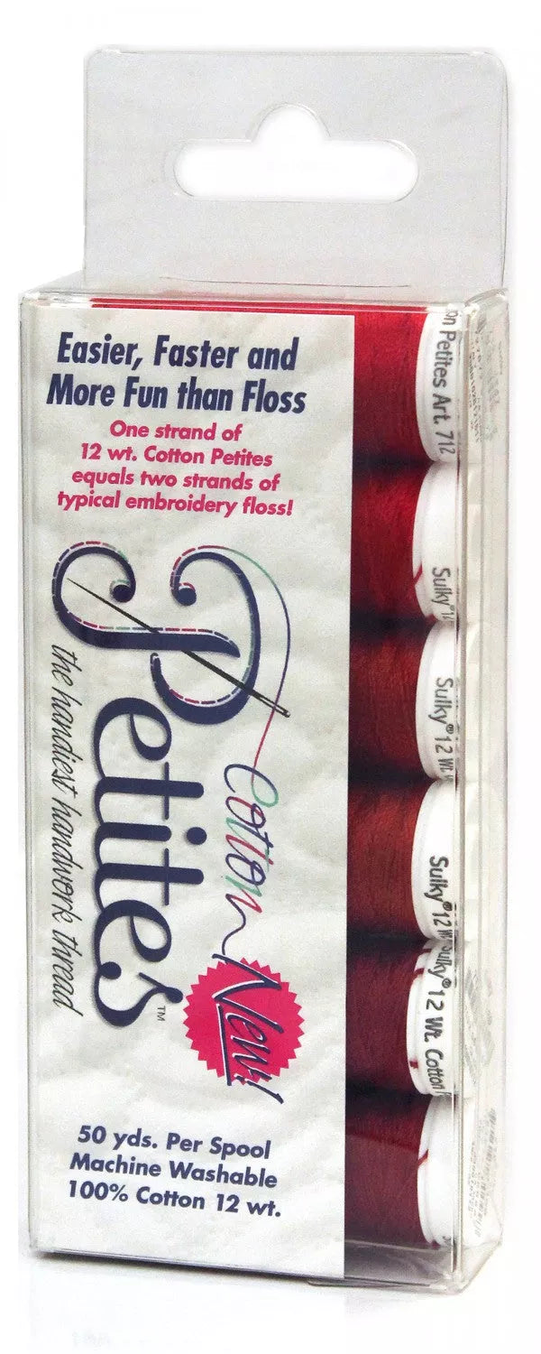 Sulky 12 wt Petites Redwork Sampler Collection - 6pk, Thread & Floss, Thread & Floss, The Crafty Grimalkin - A Cross Stitch Store