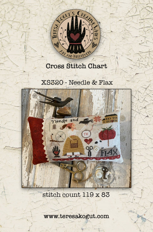 Needle & Flax - Teresa Kogut - Cross Stitch Pattern, Needlecraft Patterns, The Crafty Grimalkin - A Cross Stitch Store