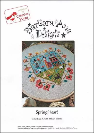 Spring Heart - Barbara Ana Designs - Cross Stitch Pattern, Needlecraft Patterns, Needlecraft Patterns, The Crafty Grimalkin - A Cross Stitch Store