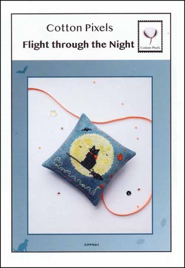Flight Through the Night - Cotton Pixels - Cross Stitch Pattern, Needlecraft Patterns, Needlecraft Patterns, The Crafty Grimalkin - A Cross Stitch Store
