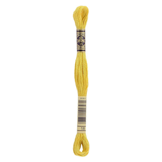 DMC 18 - Yellow Plum - DMC 6 Strand Embroidery Thread, Thread & Floss, Thread & Floss, The Crafty Grimalkin - A Cross Stitch Store