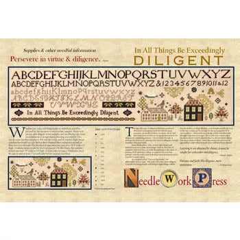 In All Things be Exceedingly Diligent - Needlework Press - Cross Stitch Pattern, Needlecraft Patterns, Needlecraft Patterns, The Crafty Grimalkin - A Cross Stitch Store