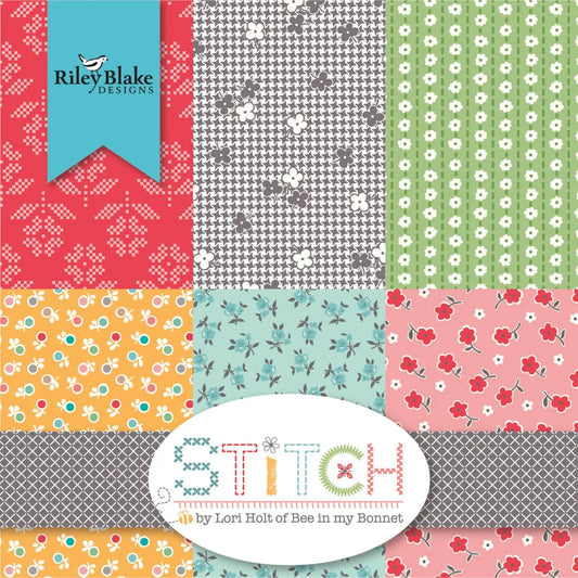 Stitch - Fat Quarter Bundle - Lori Hot of Bee in My Bonnet - Riley Blake, Fabric, The Crafty Grimalkin - A Cross Stitch Store