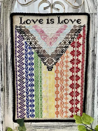 Love is Love - Jan Hicks Creates - Cross Stitch Pattern, Needlecraft Patterns, The Crafty Grimalkin - A Cross Stitch Store