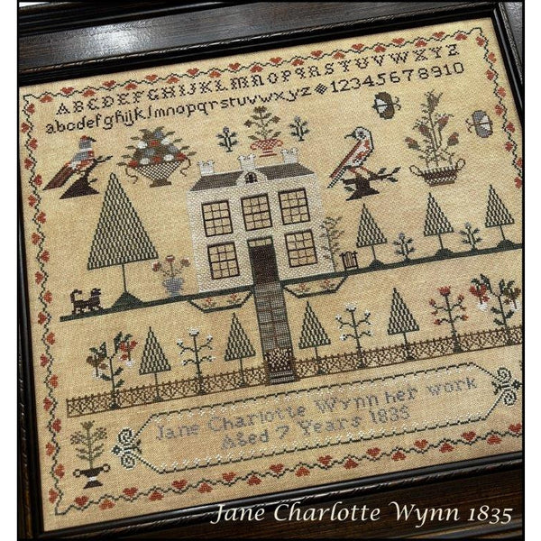 Jane Charlotte Wynn 1835 - The Scarlett House - Cross Stitch Pattern, The Crafty Grimalkin - A Cross Stitch Store