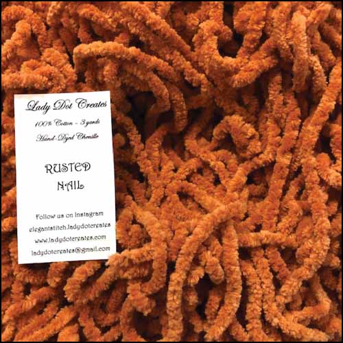 Rusted Nail Cotton Chenille - Lady Dots Creates Finishing Trims