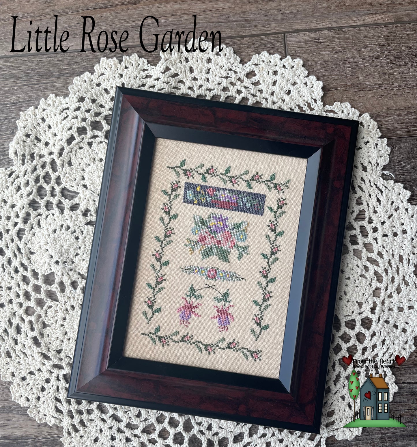 Little Rose Garden - The Little Sampler Series #4- From the Heart Needleart, Needlecraft Patterns, Needlecraft Patterns, The Crafty Grimalkin - A Cross Stitch Store