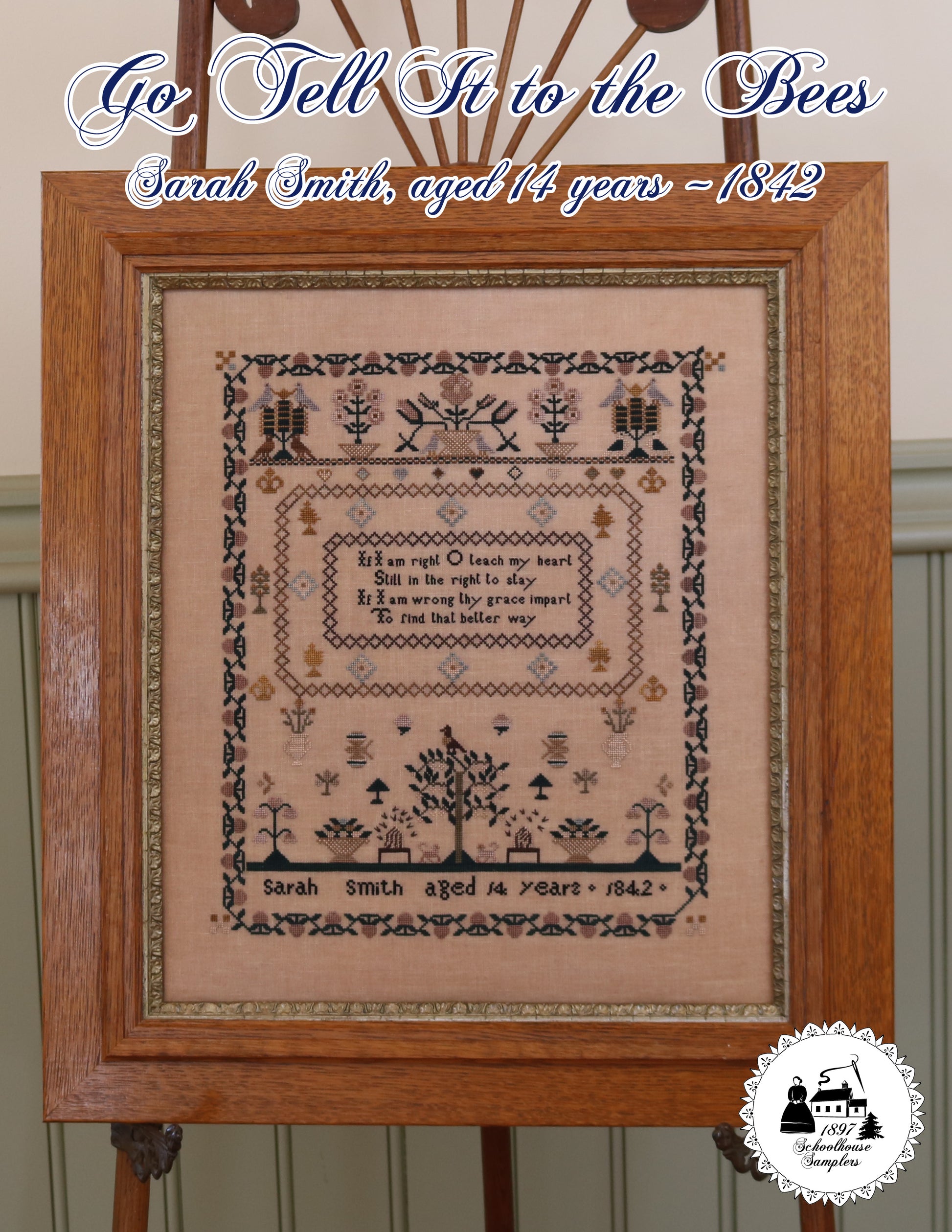 Go Tell It to the Bees - 1897 Schoolhouse Samplers - Cross Stitch Pattern, Needlecraft Patterns, The Crafty Grimalkin - A Cross Stitch Store