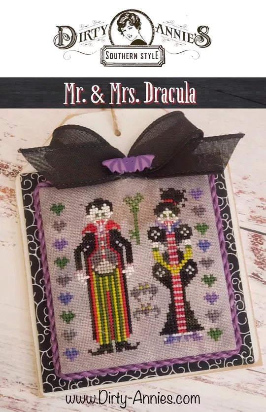 Mr. & Mrs. Dracula - Dirty Annie's - Cross Stitch Pattern, Needlecraft Patterns, Needlecraft Patterns, The Crafty Grimalkin - A Cross Stitch Store