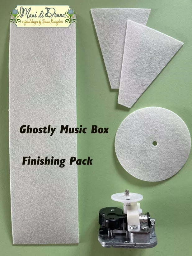 Ghostly Music Box Chart and Finishing Kit - Mani di Dona - Cross Stitch Pattern, Needlecraft Patterns, The Crafty Grimalkin - A Cross Stitch Store
