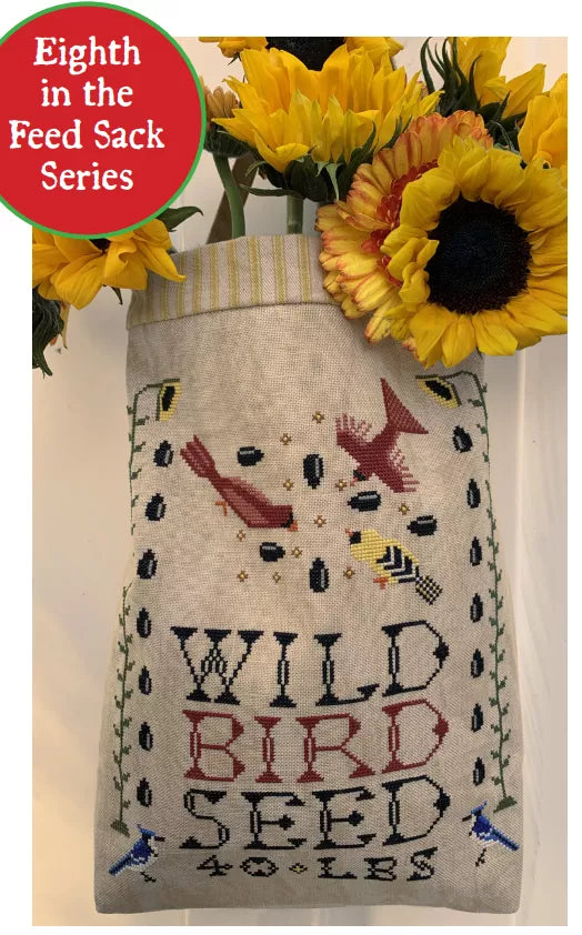 Wild Bird Seed Sack - Carriage House Samplings, Needlecraft Patterns, The Crafty Grimalkin - A Cross Stitch Store