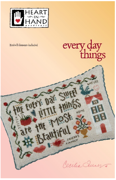 Every Day Things - Heart In Hand Needleart - Cross Stitch Pattern, Needlecraft Patterns, Needlecraft Patterns, The Crafty Grimalkin - A Cross Stitch Store