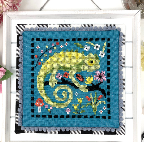 Karma Chameleon - Tiny Modernist - Cross Stitch Pattern, Needlecraft Patterns, Needlecraft Patterns, The Crafty Grimalkin - A Cross Stitch Store