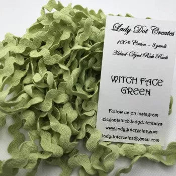 Witch Green Face - Lady Dots Creates Finishing Trims, Ribbons & Trim, The Crafty Grimalkin - A Cross Stitch Store