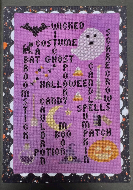 Words to Live By- Halloween Edition - Sambrie Stitches - Cross Stitch Pattern, Needlecraft Patterns, The Crafty Grimalkin - A Cross Stitch Store