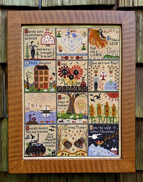 Year at Hawk Run Hollow - Carriage House Samplings - Cross Stitch Pattern, Needlecraft Patterns, Needlecraft Patterns, The Crafty Grimalkin - A Cross Stitch Store