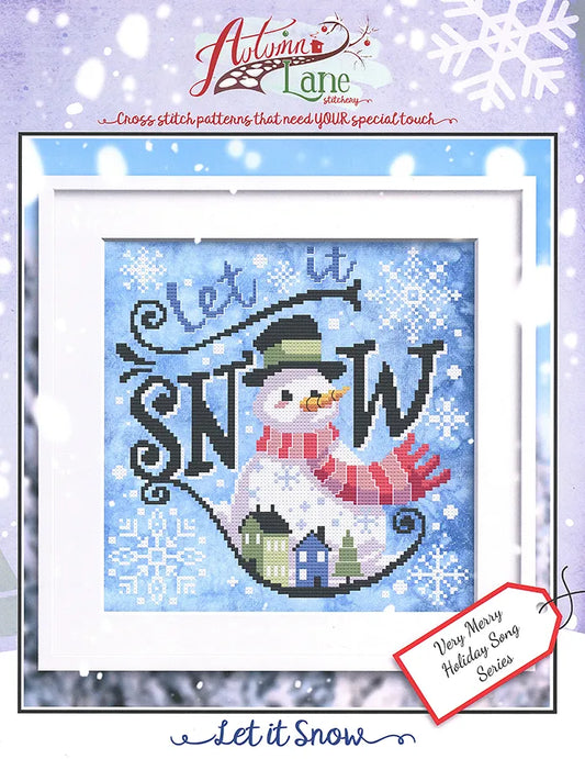 Let it Snow - Autumn Lane - Cross Stitch Pattern, The Crafty Grimalkin - A Cross Stitch Store