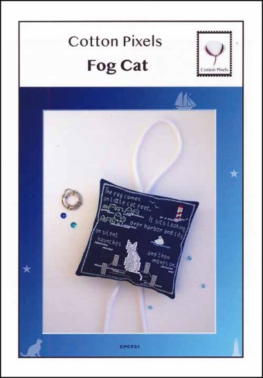 Fog Cat - Cotton Pixels - Cross Stitch Pattern, Needlecraft Patterns, Needlecraft Patterns, The Crafty Grimalkin - A Cross Stitch Store