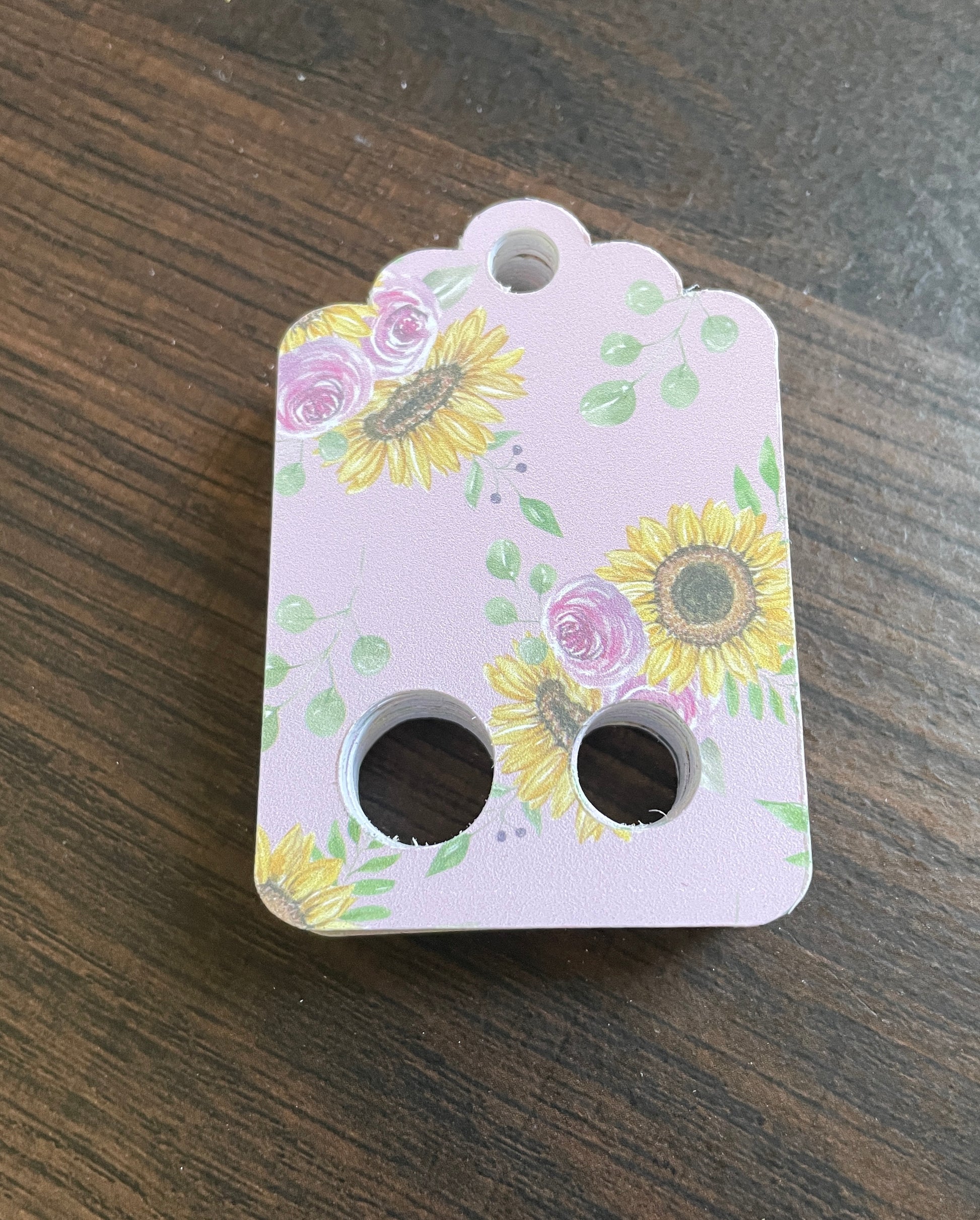 Floss Keepers/Tags/Drops - Sunflowers with Pale Pink Background