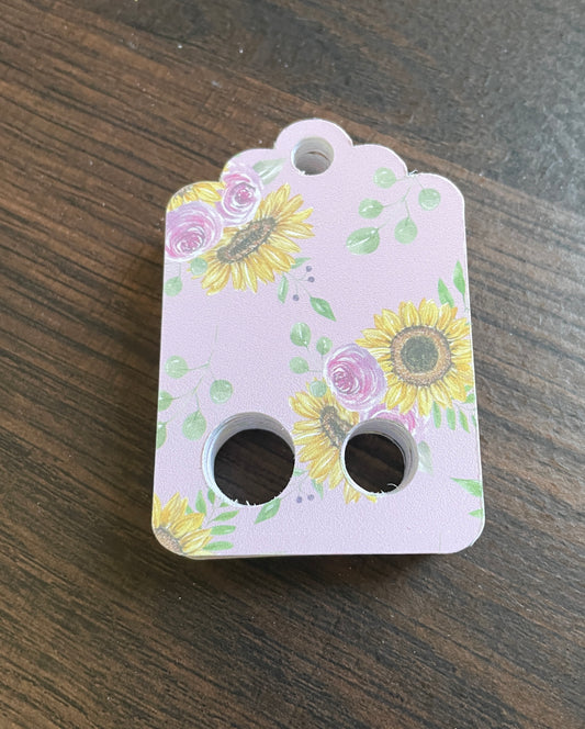 Floss Keepers/Tags/Drops -   Sunflowers with Pale Pink Background, Thread & Yarn Organizers, Thread & Yarn Organizers, The Crafty Grimalkin - A Cross Stitch Store