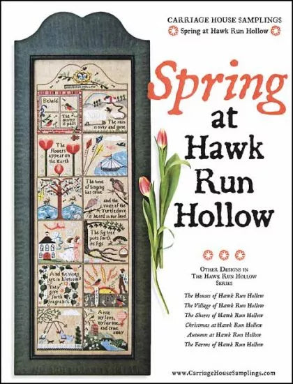 Spring at Hawk Run Hollow - Carriage House Samplings - Cross Stitch Pattern, Needlecraft Patterns, Needlecraft Patterns, The Crafty Grimalkin - A Cross Stitch Store