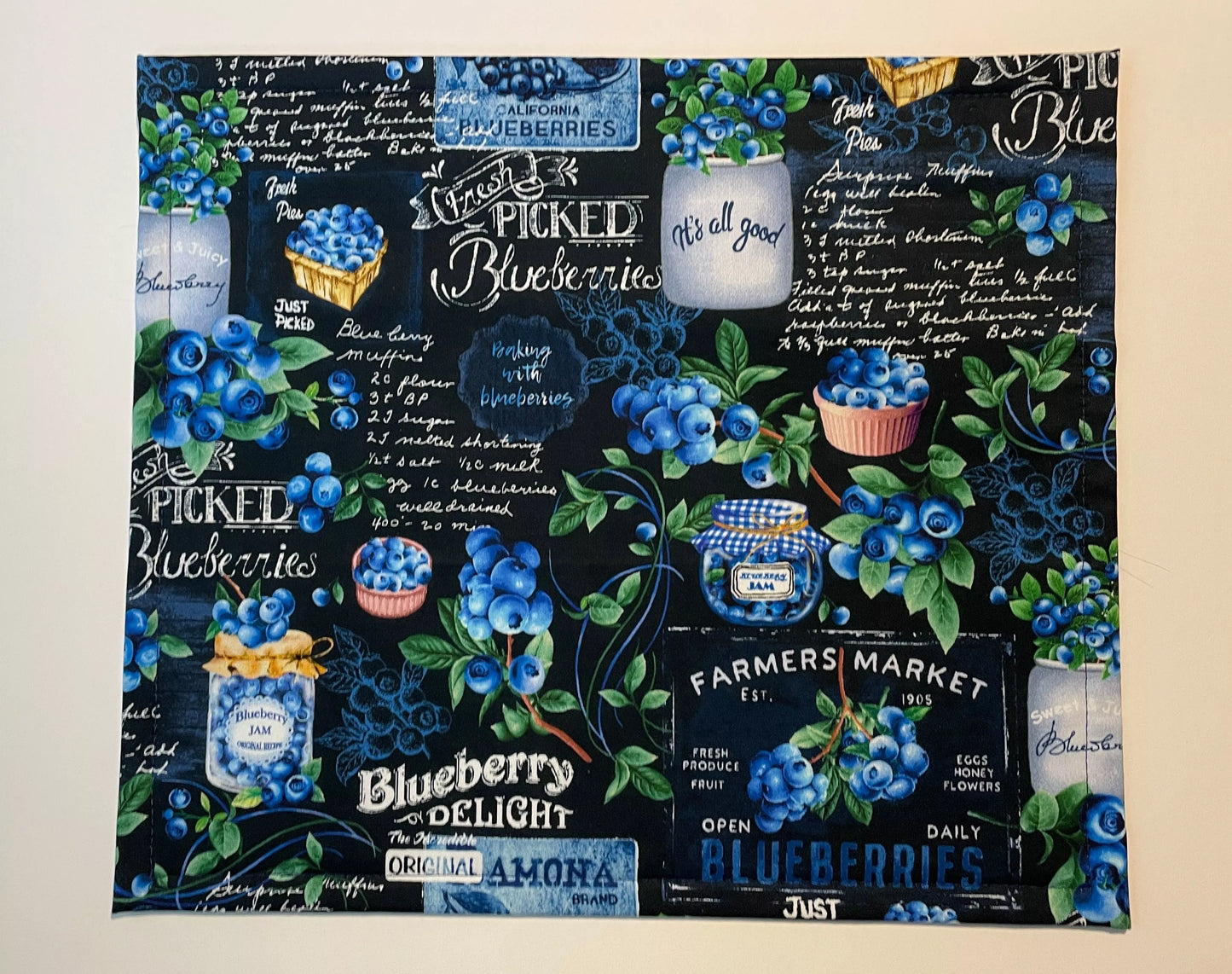 PRE-ORDER - Vinyl Window Cross Stitch/Needlework Project Bag - Blueberry Delight, Thread & Yarn Organizers, Thread & Yarn Organizers, The Crafty Grimalkin - A Cross Stitch Store