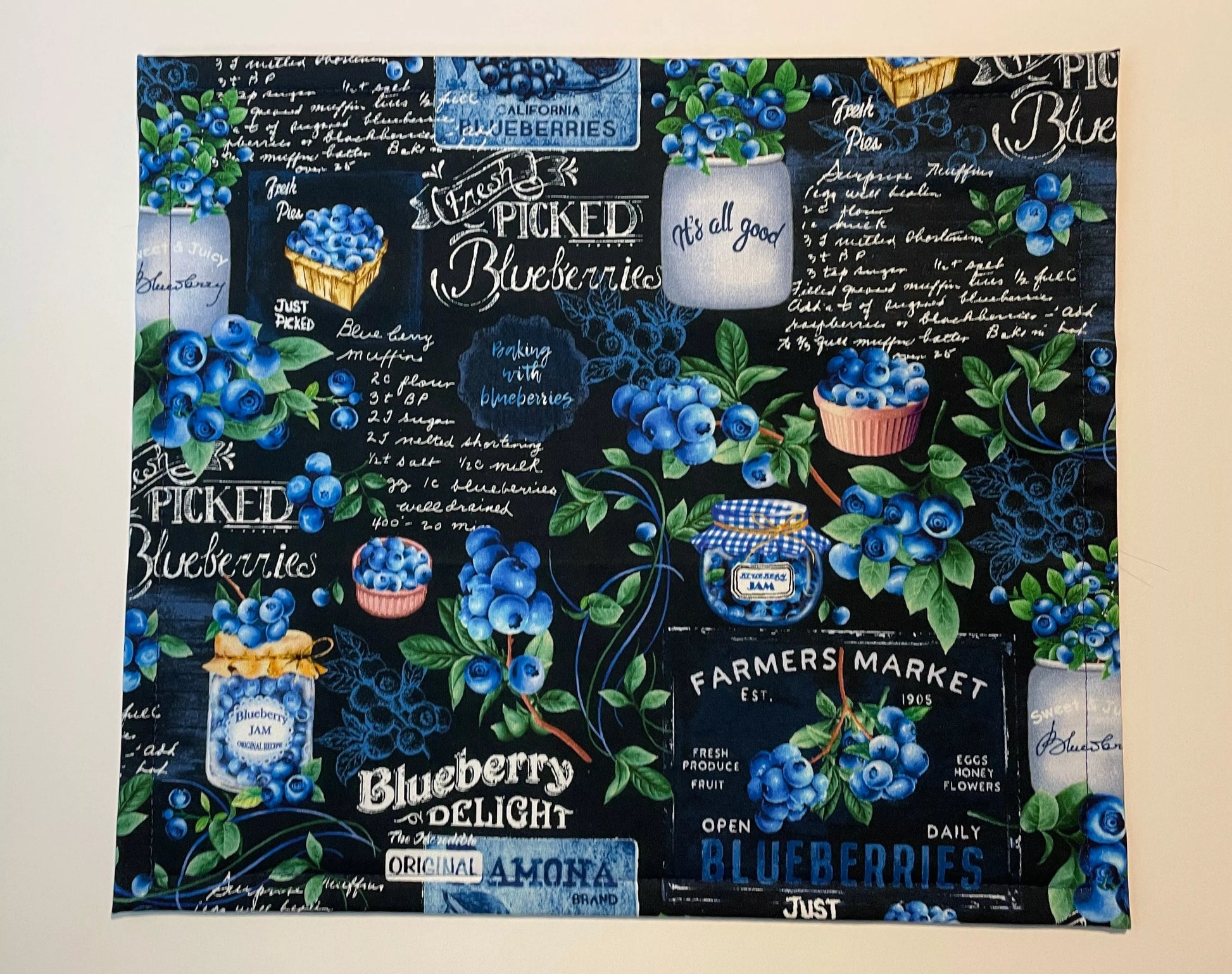 PRE-ORDER - Vinyl Window Cross Stitch/Needlework Project Bag - Blueberry Delight, Thread & Yarn Organizers, Thread & Yarn Organizers, The Crafty Grimalkin - A Cross Stitch Store