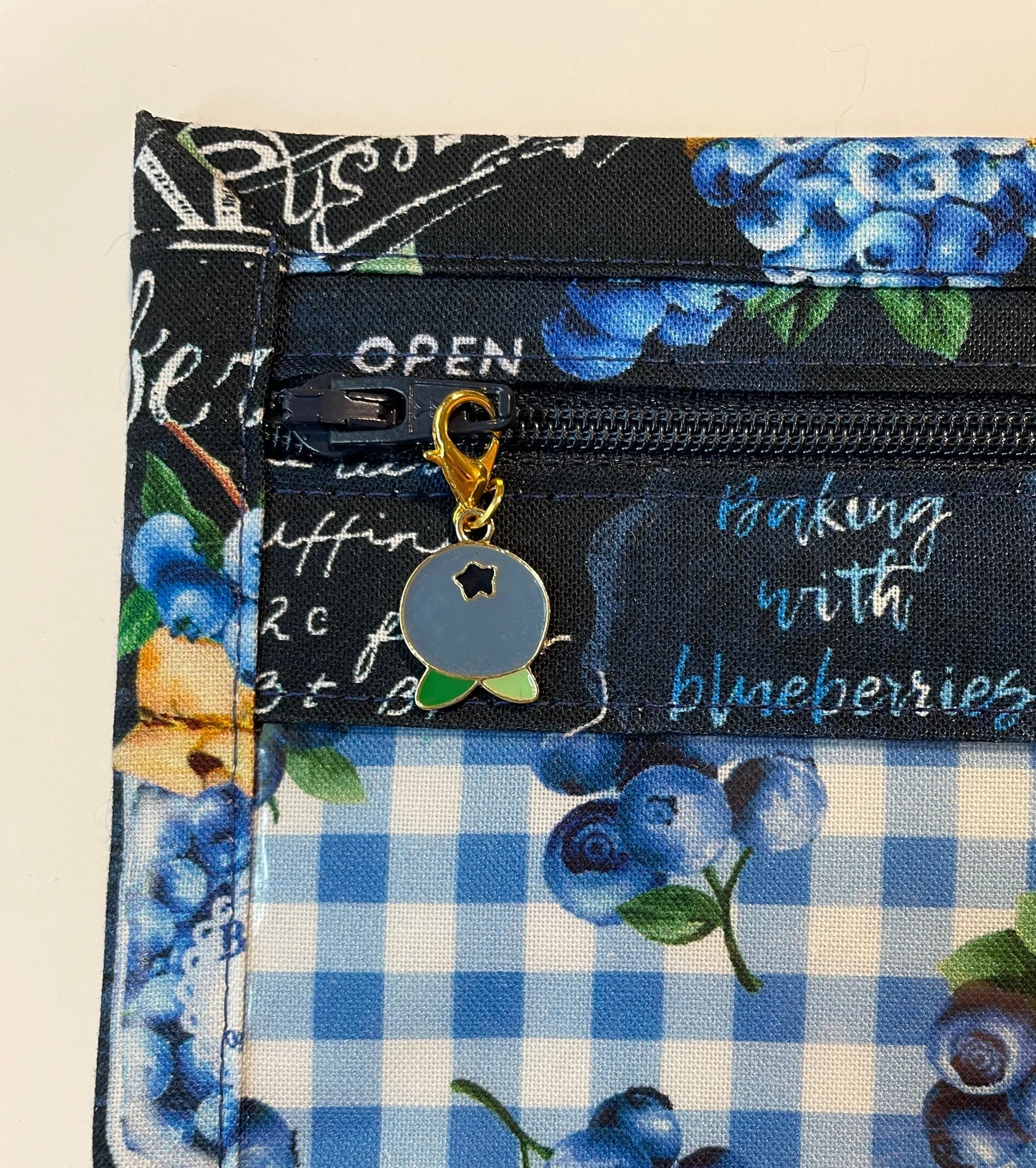 PRE-ORDER - Vinyl Window Cross Stitch/Needlework Project Bag - Blueberry Delight, Thread & Yarn Organizers, Thread & Yarn Organizers, The Crafty Grimalkin - A Cross Stitch Store