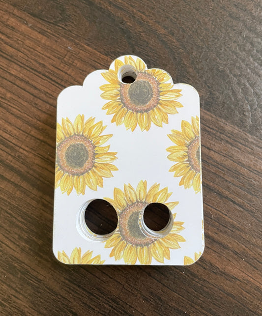 Floss Keepers/Tags/Drops - Watercolor Sunflowers with White background, Thread & Yarn Organizers, Thread & Yarn Organizers, The Crafty Grimalkin - A Cross Stitch Store