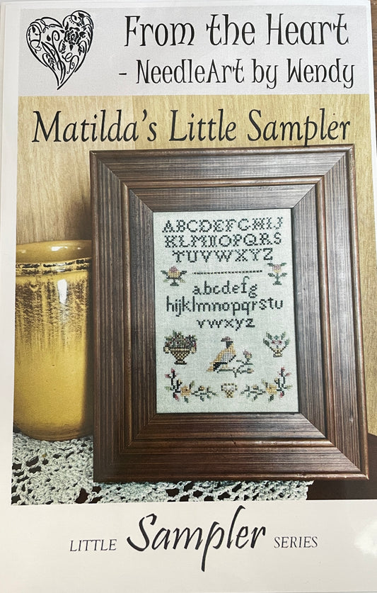 Matilda’s Little Sampler - The Little Sampler Series #5- From the Heart Needleart, Needlecraft Patterns, Needlecraft Patterns, The Crafty Grimalkin - A Cross Stitch Store