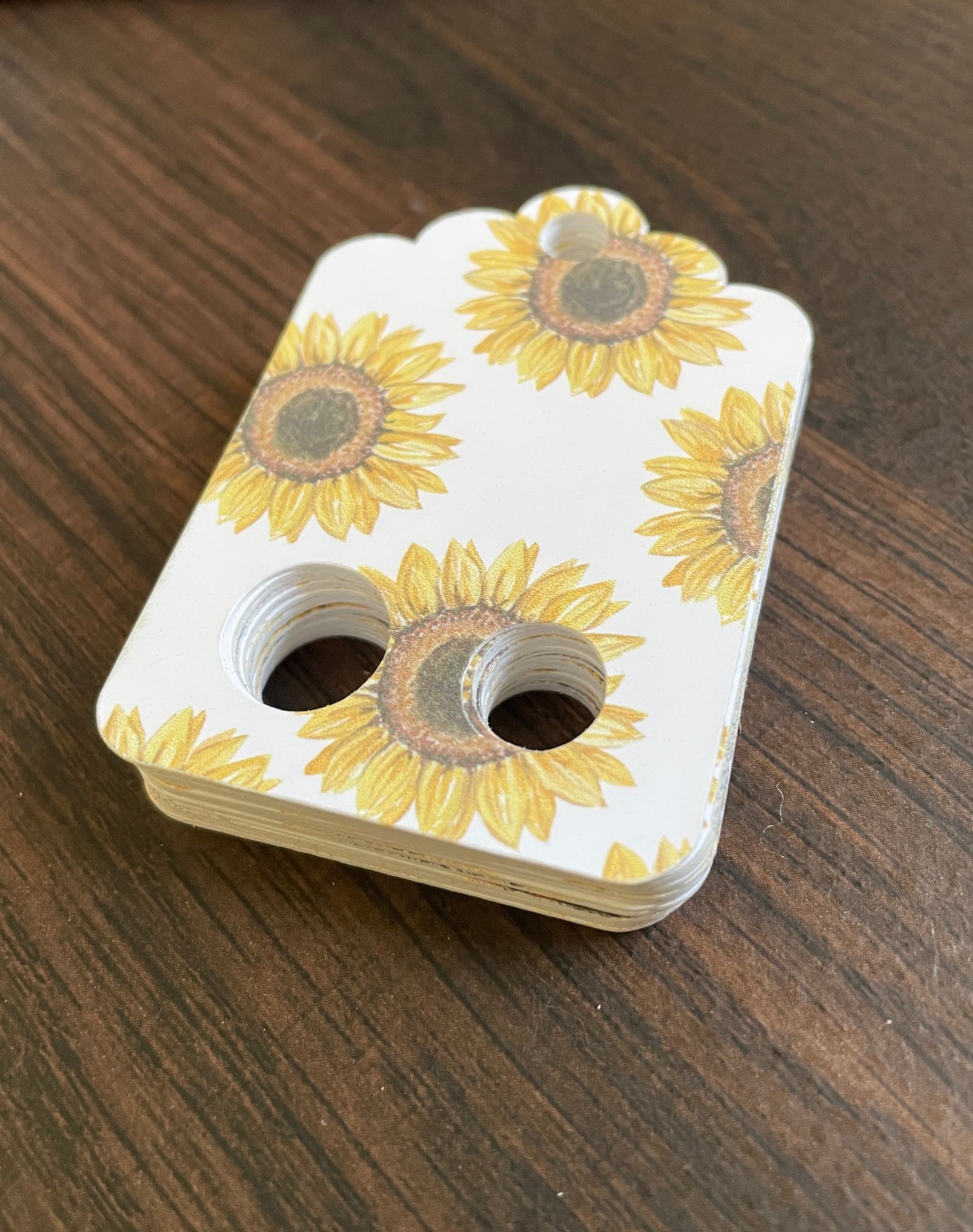 Floss Keepers/Tags/Drops - Watercolor Sunflowers with White background, Thread & Yarn Organizers, Thread & Yarn Organizers, The Crafty Grimalkin - A Cross Stitch Store