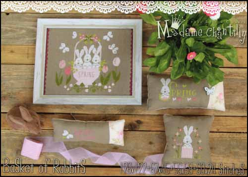 Baskets of Rabbits -  Madame Chantilly - Cross Stitch Pattern, Needlecraft Patterns, Needlecraft Patterns, The Crafty Grimalkin - A Cross Stitch Store