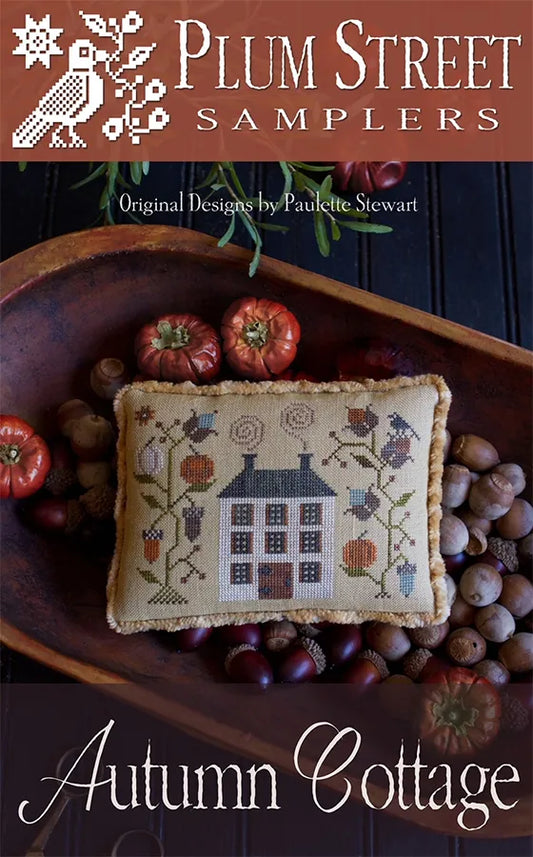 Autumn Cottage - Plum Street Samplers - Cross Stitch Pattern, Needlecraft Patterns, Needlecraft Patterns, The Crafty Grimalkin - A Cross Stitch Store